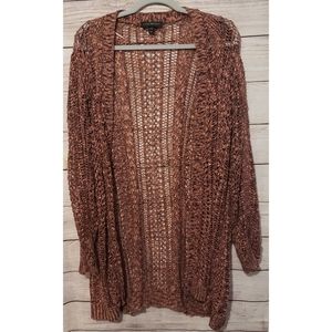 Lane Bryant Copper/Rose Gold Knit Cardigan Size 22/24